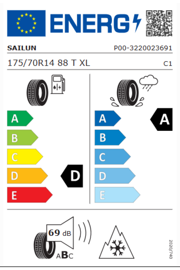 ΕΛ 175/70R14 88T XL ATREZZO 4SEASONS ULTRA SAILUN