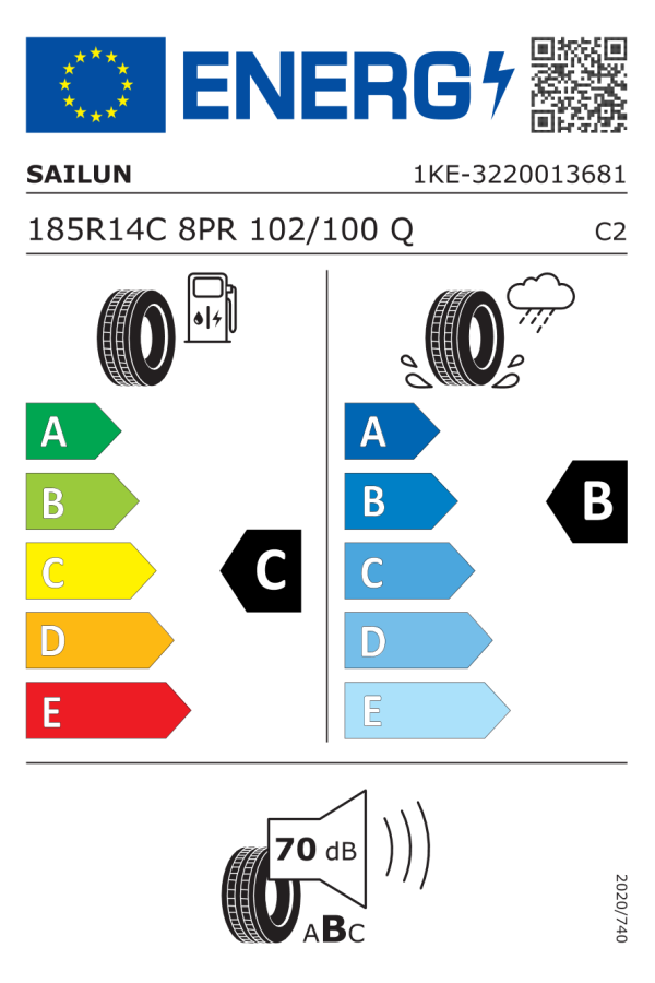 ΕΛ 185R14C 102/100Q 8PR SL87N EXTMILE SAILUN