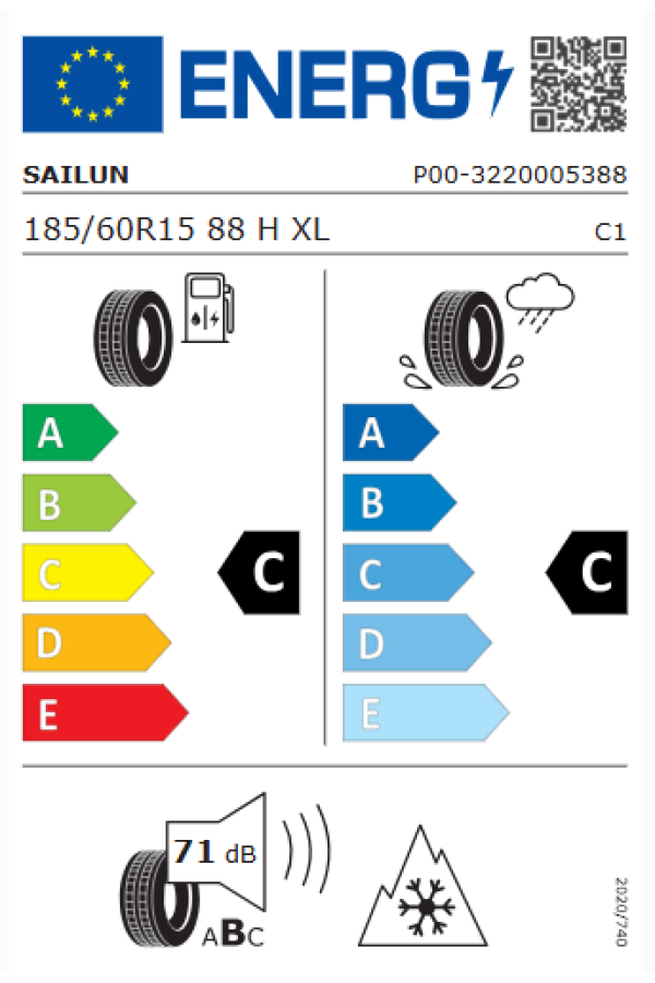 ΕΛ 185/60R15 88H XL 4SEASONS ATREZZO SAILUN