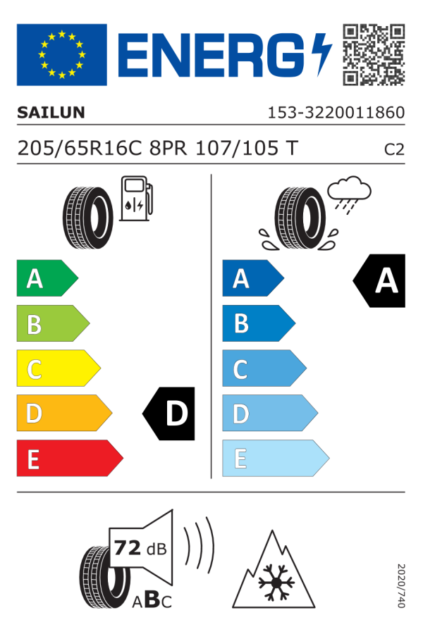 ΕΛ 205/65R16C 107/105T 8PR 4SEASONS COM SAILUN
