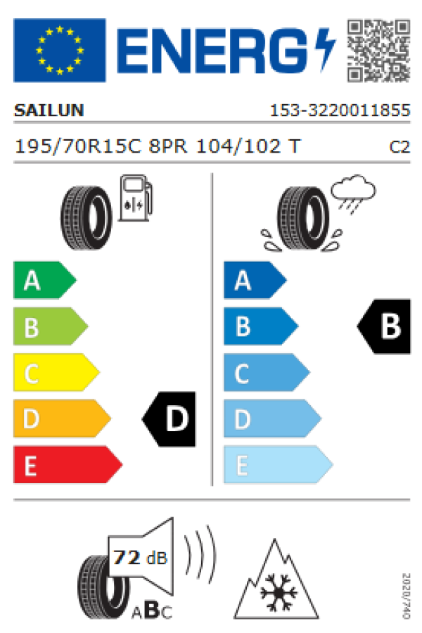 ΕΛ 195/70R15C 104/102T 8PR 4SEASONS COM SAILUN