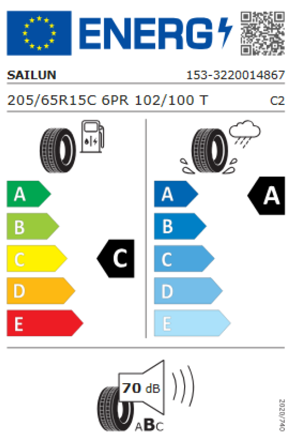 ΕΛ 205/65R15 102/100T 6PR COMMERCIO PRO SAILUN