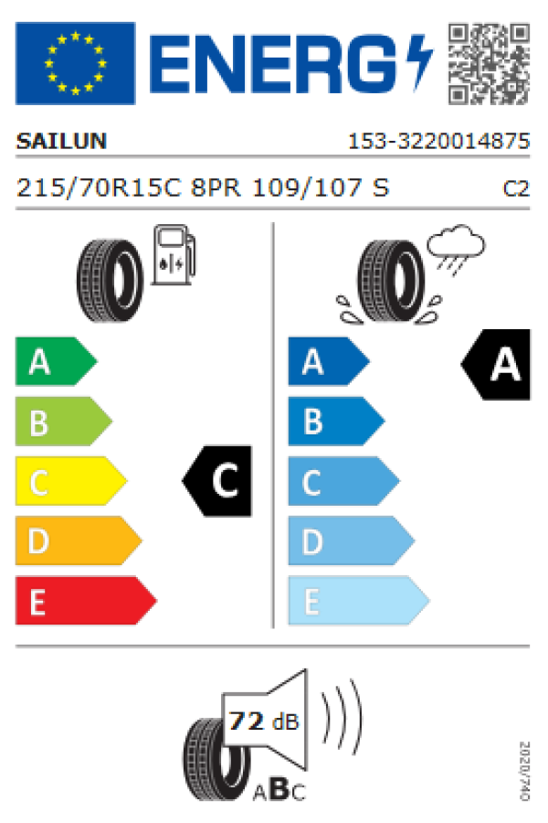 ΕΛ 215/70R15 109/107S 8PR COMMERCIO PRO SAILUN