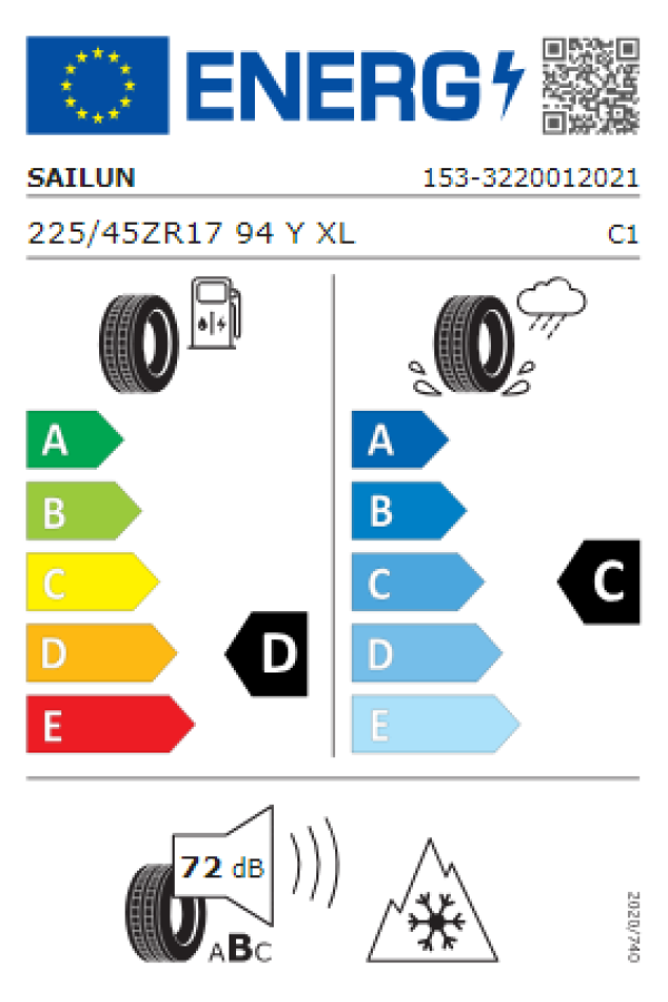 ΕΛ 225/45R17 94Y XL 4SEASONS SAILUN