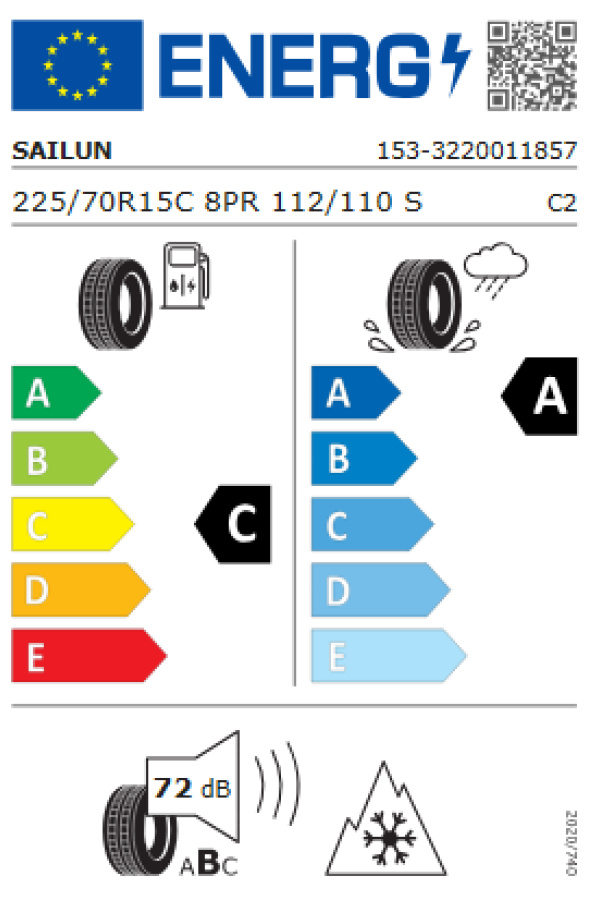 ΕΛ 225/70R15C 112/110S 8PR 4SEASONS COM SAILUN