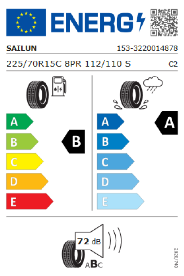 ΕΛ 225/70R15 112/110S 8PR COMMERCIO PRO SAILUN