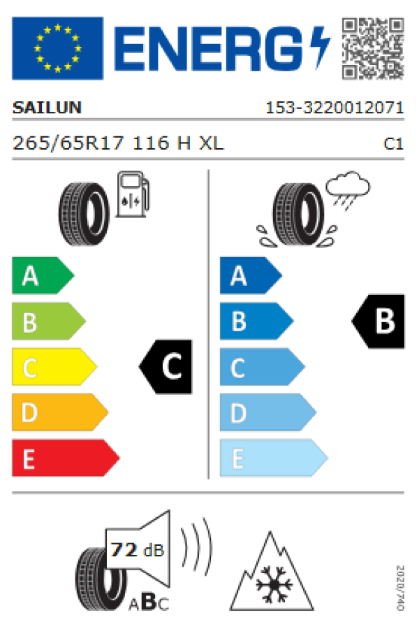 ΕΛ 265/65R17 116H XL ICE BLAZER Alpine EVO 1 SAILUN